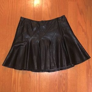 New Free People Vegan Leather Skirt Size 12